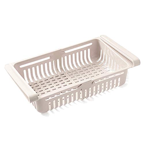 no-branded Refrigerador Organizador Bins Multipropósito retráctil cajón frigorífico de Tipo contenedor Caja de Cocina Alimentos Frescos de Frutas Organizador Cesta Nevera ZHQHYQHHX