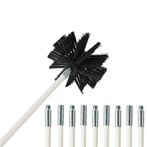 NO LOGO Lavado 1pc Chimenea de Limpieza del Cepillo de la máquina Secadora Campana extractora de tuberías Cepillo Cepillo de Limpieza Buena Elasticidad Espiral Cepillo (tamaño : 6 Bar Brush)