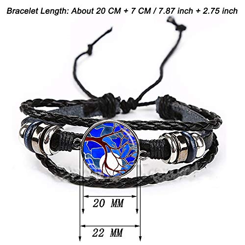 Nobrand Café Latte Talla Mandala Cabujón De Cristal Pulsera De Cuero Impresión De Chocolate Trébol De Cuatro Hojas Encanto Joyas para Mujeres Hombres