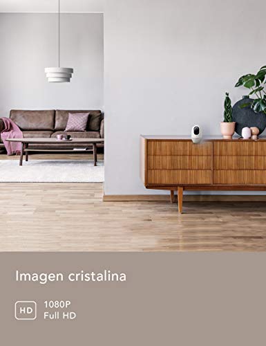 Nooie Vigilabebés, cámara de vigilancia IP inalámbrica WiFi Interior 1080P con micrófono y Altavoz, visión Nocturna, detección de Movimiento, Seguridad para Mascotas, Funciona con Alexa