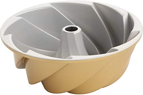 Nordic Ware Platinum Collection Heritage - Molde para bizcocho, aluminio, dorado, talla única