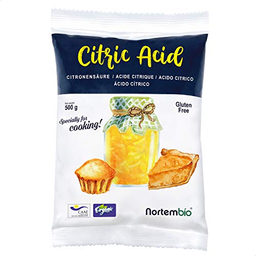 Nortembio Ácido Cítrico 500g. Grado Alimentario. Insumo Ecológico. Polvo, 100% Puro. Producto CE.