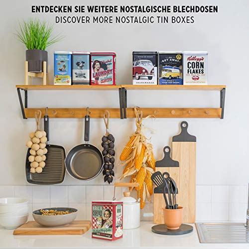 Nostalgic-Art 30144, USA, Popcorn, Vorratsdose L Kitchen, Plastic, carbón, 10 x 14 x 20 cm