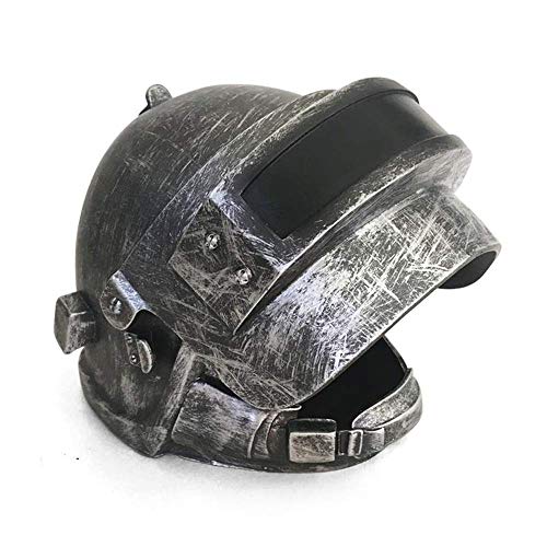Nosterappou Cenicero de Casco Creativo Recubierto de Resina de PU, Papelera de cenicero de pie al Aire Libre, Decoración de Bandeja de Almacenamiento de Llave de Porche, Decoración de Modelo de hogar