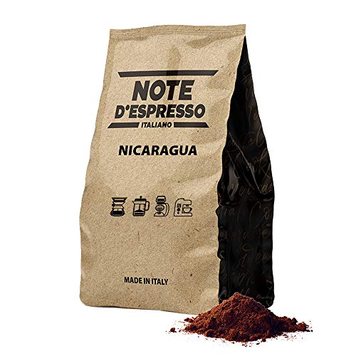 Note D'Espresso - Café de origen molido de Nicaragua, 250 g (caja con 4 paquetes blandos)