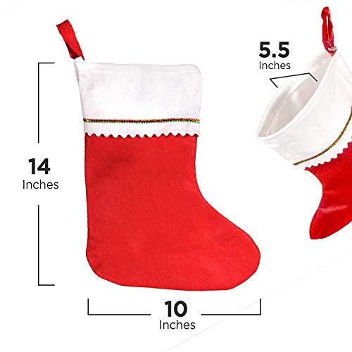 Novedades Medias navideñas de fieltro rojo de 15"altas