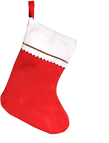 Novedades Medias navideñas de fieltro rojo de 15"altas