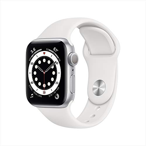 Nuevo Apple Watch Series 6 (GPS, 40 mm) Caja de Aluminio en Plata - Correa Deportiva Blanca