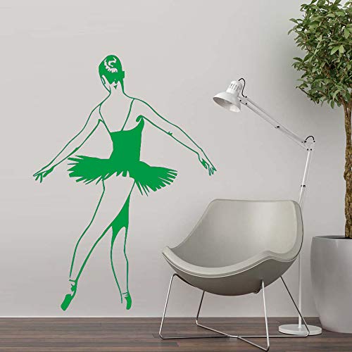 Nuevo diseño Ballet Dance etiqueta de la pared PVC decoración del hogar bailarina pared calcomanía niñas dormitorio decoración del hogar moderno ~ 1 42 * 59 cm