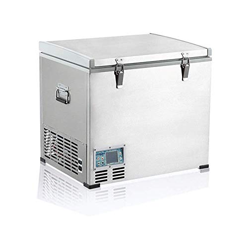 Nuokix rápida refrigeración Refrigerador del coche, refrigerador portátil de 60 litros de vehículos, coches, camiones, RV, barco, mini nevera congelador for conducir, viaje, pesca, al aire libre o en