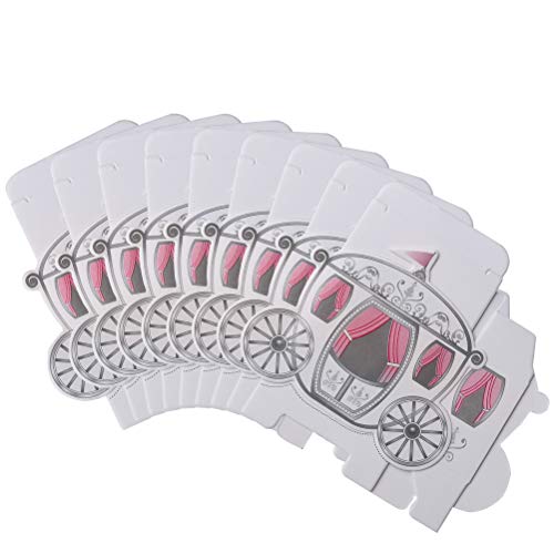 Nuoshen 50 cajas de dulces para bodas, carruajes de boda, cajas de papel para caramelos, fiestas, cajas de caramelos, cajas de regalo para bodas, fiestas y cumpleaños