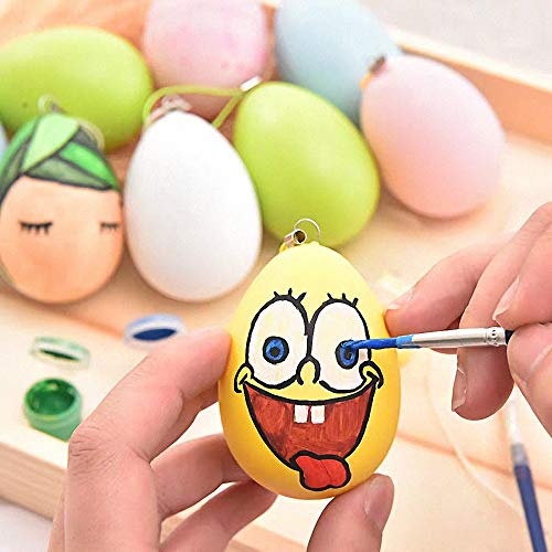 O-Kinee Huevos de Pascua, 24 Piezas Huevos Blancos Plásticos, Decoración de Pascua, Huevos de Pascua Juguetes Favores de Partido, Ideales para Huevos de Pascua Manualidades (Blancos)