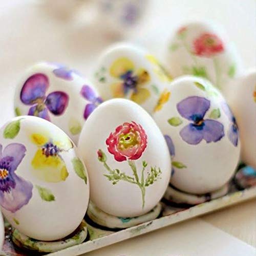 O-Kinee Huevos de Pascua, 24 Piezas Huevos Blancos Plásticos, Decoración de Pascua, Huevos de Pascua Juguetes Favores de Partido, Ideales para Huevos de Pascua Manualidades (Blancos)