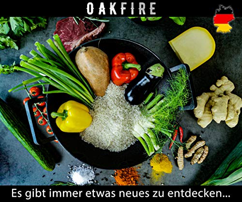 Oakfire Sartén Wok de hierro fundido