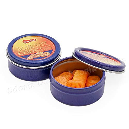 Odoria 1/12 Miniatura 10Pz Galletas y 2Pz Cajas de Lata Cocina Accesorio para Casa de Muñecas