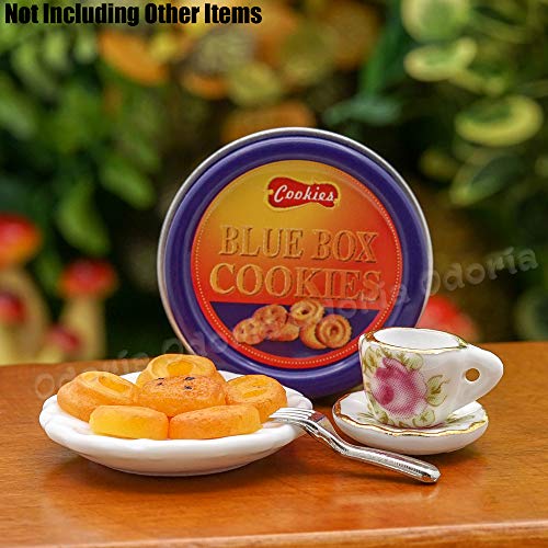 Odoria 1/12 Miniatura 10Pz Galletas y 2Pz Cajas de Lata Cocina Accesorio para Casa de Muñecas