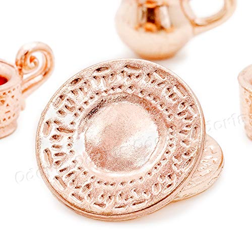 Odoria 1/12 Miniatura 8PZ Antiguo Juego de Té Cobre Cocina Accesorio para Casa de Muñecas
