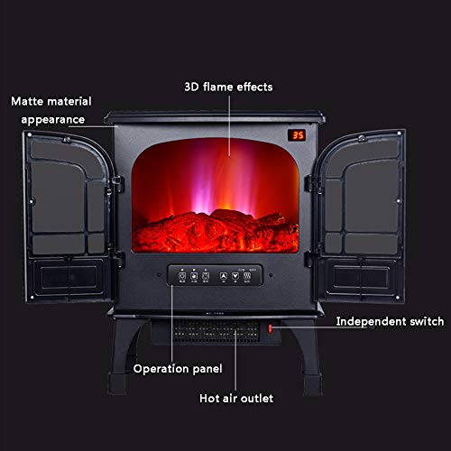 OFAY Chimenea Eléctrica Simulación 3D Calentador De Velocidad De Llama Hogar Ahorro De Energía Dormitorio Baño Oficina Calentador Vertical