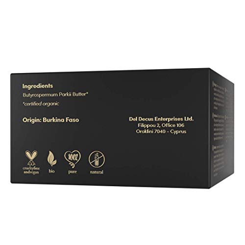 OFERTA DE LANZAMIENTO Manteca de Karite Cruda Pura Refinada ORGÁNICA 200ml – Crema Hidratante Corporal, Crema de Manos y Pies – Crema Corporal Hidratante – Cuidado Natural Vegano de Satin Naturel