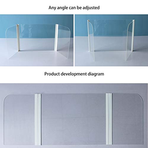 Oficina Divisor De Escritorio Protección para Estornudos Mampara Anti Contagio Y Separador para Mostrador Mesas Oficinas Y Comercios Colegio (Color : Transparent, Talla : 90X40cm)