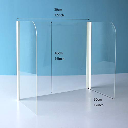 Oficina Divisor De Escritorio Protección para Estornudos Mampara Anti Contagio Y Separador para Mostrador Mesas Oficinas Y Comercios Colegio (Color : Transparent, Talla : 90X40cm)