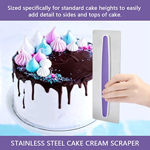 OFNMY 4pcs Raspador para Tartas de Pasteles para Decoración de Bordes, Herramienta de Bricolaje, Espátulas de Crema y Azúcar