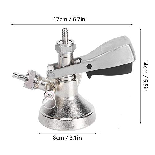 OKBY Acoplador de Barril de Cerveza de Acero Inoxidable Tipo G Acoplador de Barril Dispensador de Cerveza Conector Equipo de dispensación para Barril de Cerveza