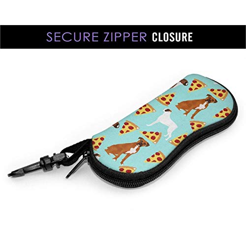 OKIJH Estuche portátil para gafas, caja de almacenamiento, estuche para gafas, bolsa de cosméticos Sunglasses Soft Case Ultra Light Portable Neoprene Zipper Eyeglass Case Glasses Protection Pouch with