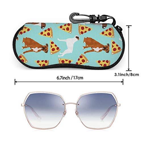 OKIJH Estuche portátil para gafas, caja de almacenamiento, estuche para gafas, bolsa de cosméticos Sunglasses Soft Case Ultra Light Portable Neoprene Zipper Eyeglass Case Glasses Protection Pouch with
