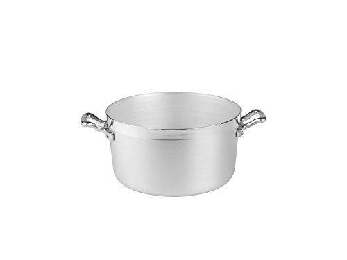 Ollas Agnelli fama416 Cacerola Alta con 2 Asas, Aluminio, Plata