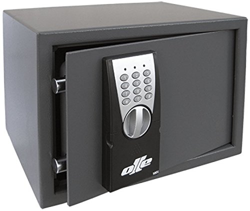 Olle EOS 100E - Caja fuerte fabricada en acero con 2mm de espesor, puerta de 5 mm y cerradura tubular de emergencia