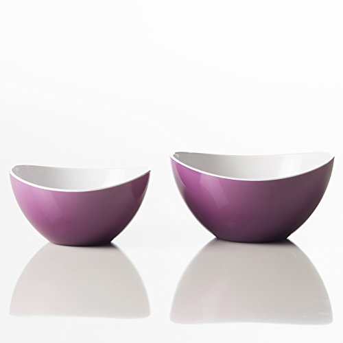 Omada Design Ensaladera/tazón en plástico irrompible de dos tonos, Made In Italy, diámetro 26 cm, capacidad de 3.5 litros, apto para lavavajillas, Trendy Line