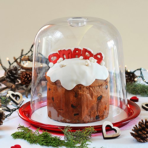 Omada Design Panettone Door con bandas de 25 cm en el interior y 33 cm en el exterior, campana fresca, desmontable, apilable, apta para lavavajillas, Línea Trendy