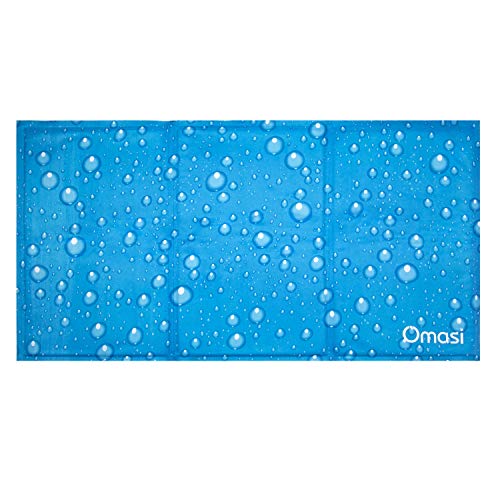 Omasi Alfombrilla de Refrigeración para Animales, Enfriamiento para Camas de Mascotas, No tóxico, Auto, para Perros y Gatos (50 x 90 CM)