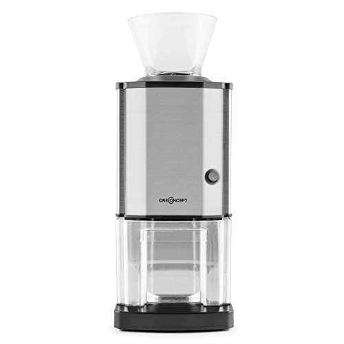 oneConcept Icebreaker Silver Edition - Trituradora de hielo, Rompehielo, Picador, Rendimiento 15kg/h, Capacidad 3,5l (1,75kg), Embudo acoplable, Botón de seguridad, Pies de ventosa, Gris