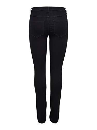 Only Onlrain Reg Skinny Jeans Cry6060 Vaqueros, Black Denim, 34W / 30L para Mujer