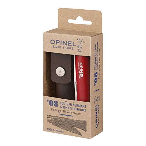 Opinel O001890 Navaja Caja N°08, Rojo, M