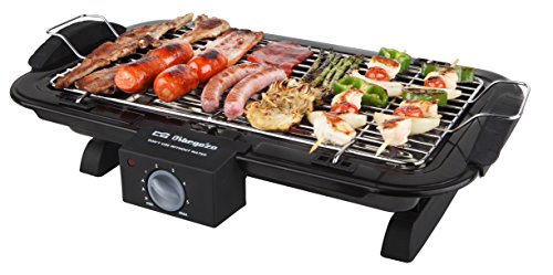Orbegozo Barbacoa eléctrica de sobremesa BCT 3850 2200 W, Plancha, Negro