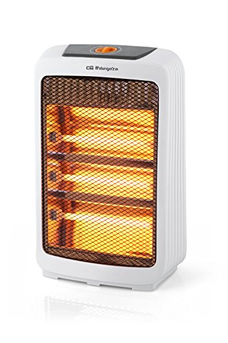 Orbegozo BP 3300 Estufa de Cuarzo, 3 Niveles de Calor, Sistema Antivuelco, Asa de Transporte, 1200 W, Blanco