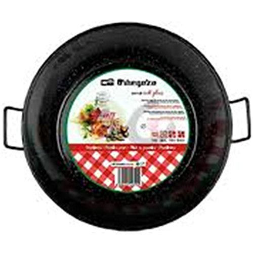 Orbegozo PXH 4034 Paellera Honda esmaltada, diámetro 34 cm, Negro