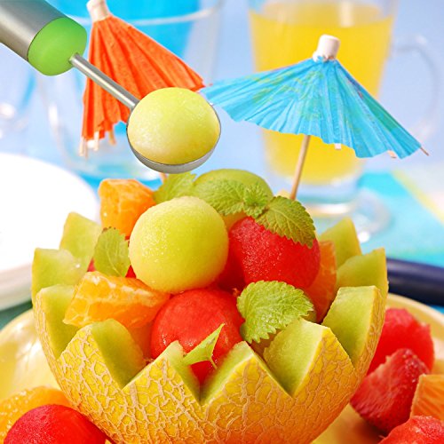 ORBLUE Cuchara para melón de doble uso en acero inoxidable