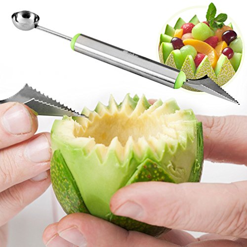 ORBLUE Cuchara para melón de doble uso en acero inoxidable