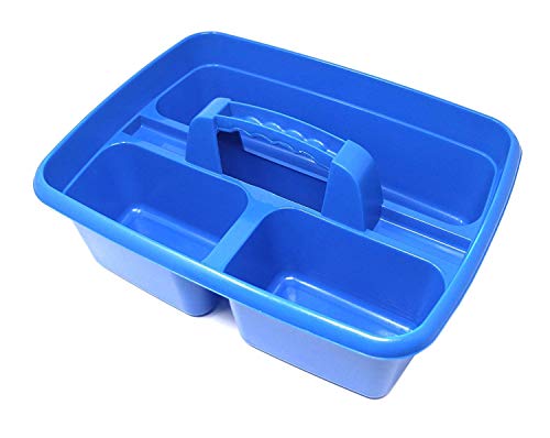 Organizador de Limpieza Compañero de Limpiadores, Azul, Compartimentos Multisección para Transportar Suministros de Limpieza