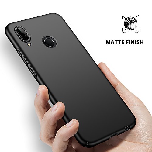 ORNARTO Funda Huawei P20 Lite, HW P20 Lite Carcasa [Ultra-Delgado] [Ligera] Mate Anti-arañazos y Antideslizante Protectora Sedoso Caso para Huawei P20 Lite(2018) 5.84' Negro