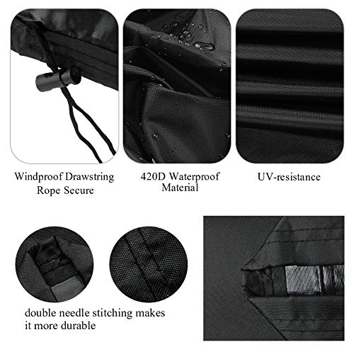 Osarke Fundas para Muebles de Jardin Funda Mesa Exterior Impermeable 420D Oxford Funda Mesa Jardin Cubierta Protectora Anti-UV 270 X 180 X 89cm