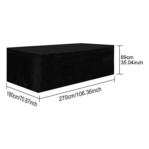 Osarke Fundas para Muebles de Jardin Funda Mesa Exterior Impermeable 420D Oxford Funda Mesa Jardin Cubierta Protectora Anti-UV 270 X 180 X 89cm