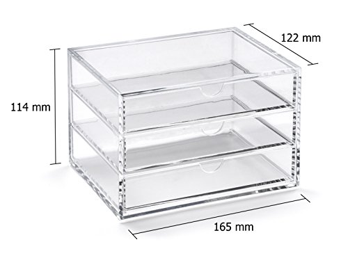 Osco A3276 - Organizador con 3 cajones, acrílico