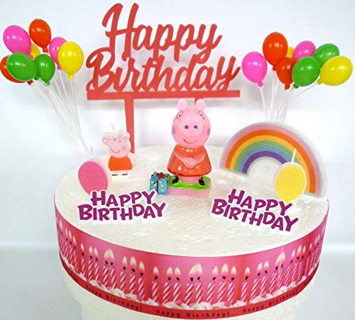 OSK Peppa Pig - Juego de decoración para tartas de cumpleaños