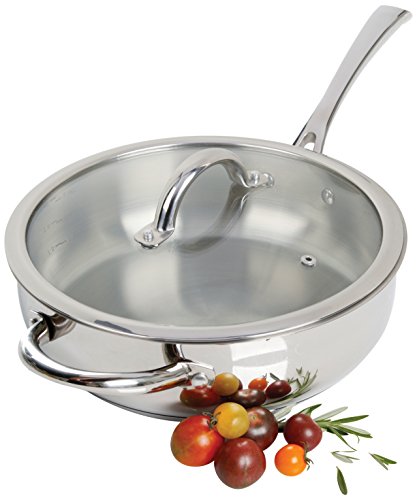 Oster sartén de acero inoxidable, acero inoxidable, 10" Saute Pan, 10 pulgadas