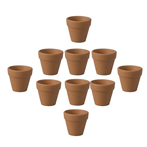 OUNONA 10pcs 4.5x4cm Pequeño Mini Terracota Maceta Cerámica Cerámica Maceta Cactus Macetas Suculentas Macetas Grandes para Plantas Artesanías Favor de la Boda